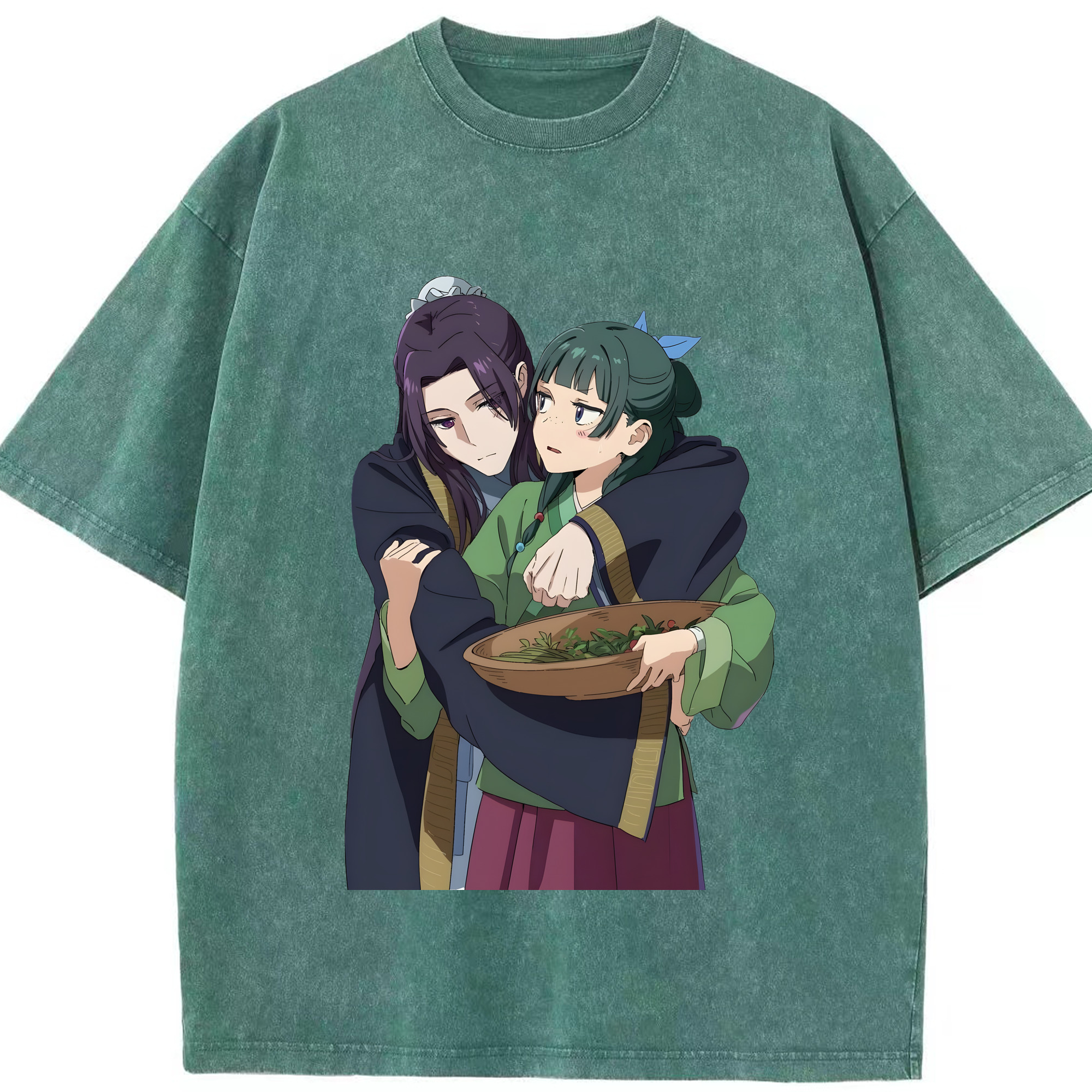 （画像用） 薬屋のひとりごと The Apothecary Diaries 綿100% ヴィンテージ風 半袖Tシャツ（フロントプリント）